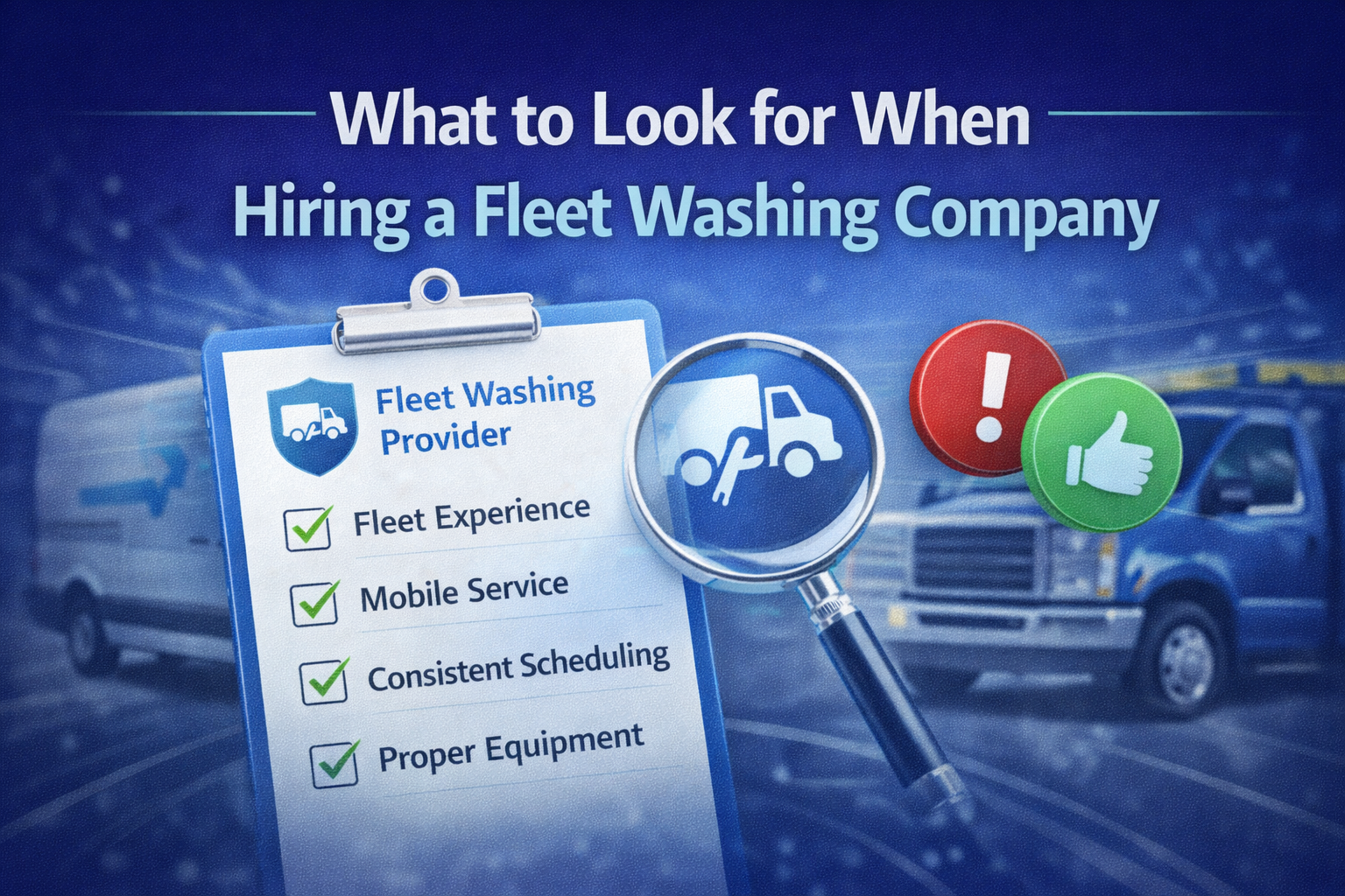 what to look for when hiring a fleet washing company